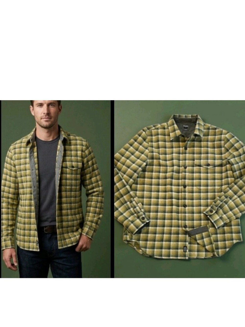 Todd Snyder Men's Wool Blend Plaid  Button Down Flannel Tweed Shirt Jacket! L
